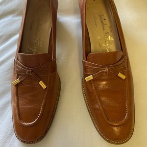 Salvatore Ferragamo Brown Leather Loafers